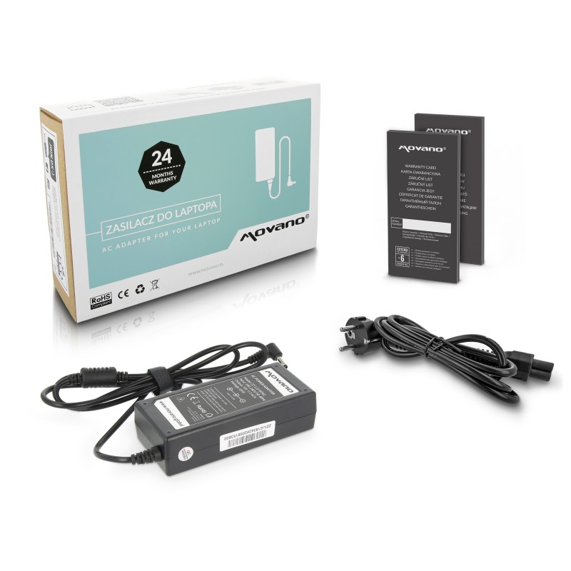 Zasilacz Movano 19V 3.42A (3.0x1.1) 65W do Acer Zasilacz Movano 19V 3.42A (3.0x1.1) 65W do Acer